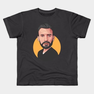 Chris Evans Portrait Kids T-Shirt